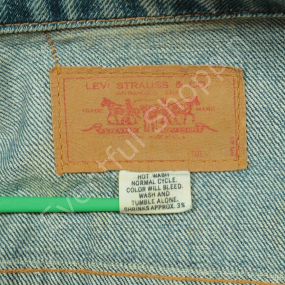 Vintage 60s Levis Big E Type 3 Trucker Jacket Mens L Blue - Picture 5 of 9